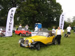 Darling Buds of May July 8th 2012 - The Fench Car comes over to our stand (Photo by: Geoff)